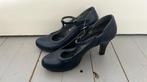 Donkerblauwe lederen Bugatti pumps (maat 38), Pumps, Blauw, Gedragen, Bugatti