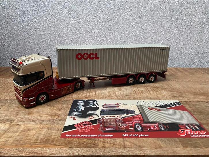 Tekno Scania D.Kontos “contlift”, Hobby en Vrije tijd, Modelauto's | 1:50, Nieuw, Bus of Vrachtwagen, Tekno, Ophalen of Verzenden