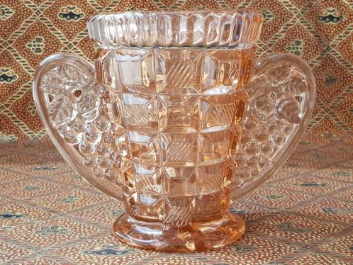 Mooie originele Engelse Art Deco vaas van glas 17,8 cm., Antiek en Kunst, Antiek | Vazen, Ophalen of Verzenden