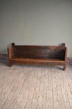 Prachtige antieke kastanje houten bank., Antiek en Kunst, Verzenden