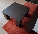 Massief houten salontafel / bijzettafel, Ophalen, Minder dan 45 cm, Gebruikt, Vierkant