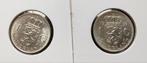 2x 1 gulden 1958 + 1963 zilver, Postzegels en Munten, Munten | Nederland, Setje, Zilver, 1 gulden, Ophalen of Verzenden