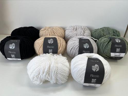 Pakket van 10 bollen  Lana Grossa Riccio /  N I E U W, Hobby en Vrije tijd, Breien en Haken, Nieuw, Breien of Haken, Wol of Garen
