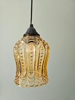 Vintage geel glas hanglamp, Ophalen of Verzenden, Gebruikt, Glas, Minder dan 50 cm