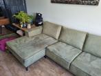 lounge bank groen, Ophalen, Gebruikt, Stof
