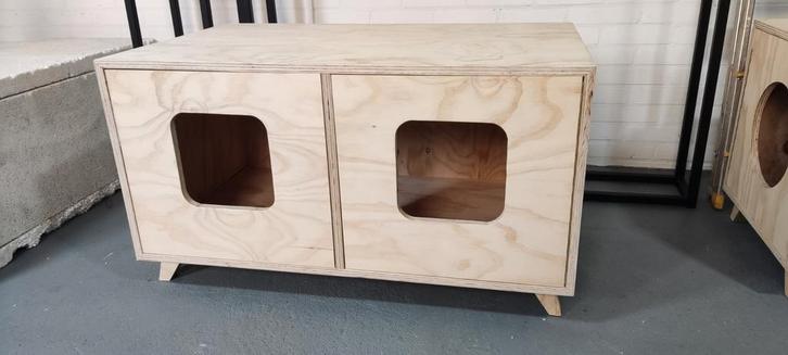 Luxe dubbele kattenbak ombouw. topkwaliteit houtwerk!, Dieren en Toebehoren, Kattenbakken, Nieuw, Ophalen of Verzenden