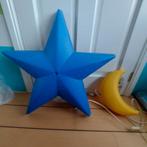 Blauwe Ster  en Maan lamp, Ophalen of Verzenden, Gebruikt, Kunststof, Kinderkamer