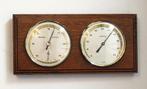 Vintage Sundo wand weerstation in eikenhouten kast van de 70, Ophalen of Verzenden