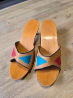 Houten/leren sandalen maat 38, Ophalen of Verzenden, Zo goed als nieuw, Sandalen of Muiltjes