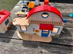 Playmobil 123 set met huis, garage, auto en vliegtuig, Gebruikt, Ophalen of Verzenden