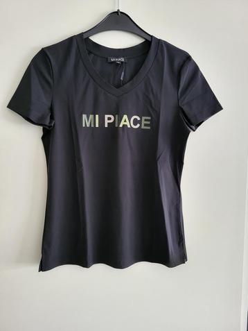 Mi Piace travelstof shirt zwart met logo maat S beschikbaar voor biedingen