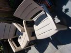 3 stapelbare tuinstoelen, Tuin en Terras, Ophalen, Gebruikt, Kunststof, Stapelbaar