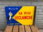 Vintage Emaille Reclamebord - Monsieur Pile, Ophalen of Verzenden