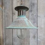 Klassieke landelijke koperen stallamp hanglamp boerderij, Huis en Inrichting, Lampen | Hanglampen, Verzenden, Zo goed als nieuw