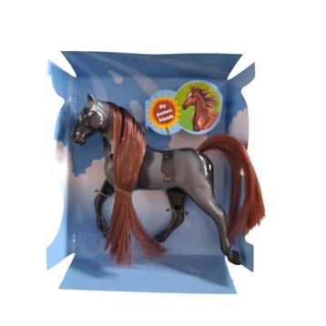 Little horse speelpaard zwart grijs gevlekt bruin haar beschikbaar voor biedingen