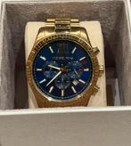 Michael Kors horloge – gold/blue – met doos, Sieraden, Tassen en Uiterlijk, Horloges | Heren, Ophalen of Verzenden, Zo goed als nieuw