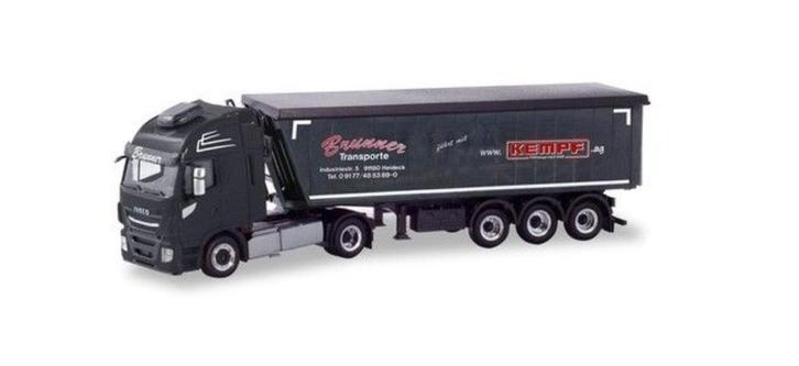 Iveco Stralis St.Sz. PB Transporte Brunner Herpa, Hobby en Vrije tijd, Modelauto's | 1:87, Nieuw, Bus of Vrachtwagen, Herpa, Ophalen of Verzenden