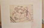 Mickey en pluto prent 1939, the pointer Disney, Antiek en Kunst, Ophalen of Verzenden