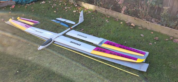 Rc zwever Epsilon 3,55m, Hobby en Vrije tijd, Modelbouw | Radiografisch | Vliegtuigen, Gebruikt, Ophalen