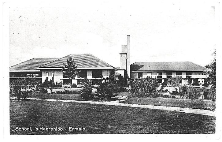 959369 Ermelo Gld 1939 School s Heerenloo Gelopen met zegel, Verzamelen, Ansichtkaarten | Nederland, Gelopen, Gelderland, 1920 tot 1940