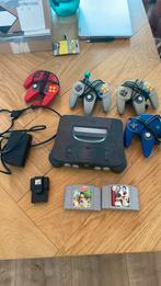 Nintendo 64 met Diddy jong racing en 4 controllers!, Gebruikt, Ophalen of Verzenden, Met 3 controllers of meer, Met games