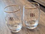 Baileys Glazen - Set van 2 - Gouden Rand, Ophalen of Verzenden, Zo goed als nieuw, Waterglas