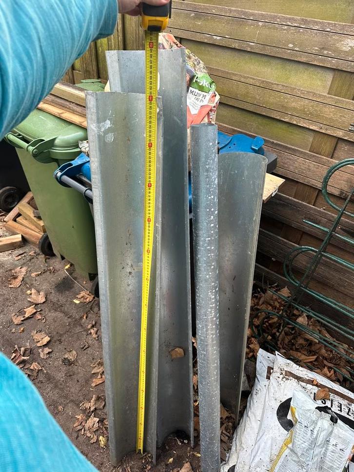 Dakgoot Rheinzink M30 1,48m 1,40m 1,20 en 1x buis 80mm 1,20m, Doe-het-zelf en Verbouw, Metalen, Zo goed als nieuw, Ophalen