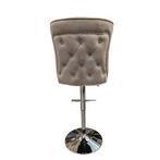 Twee prachtige barkrukken kleur taupe, Ophalen, In hoogte verstelbaar, 60 tot 90 cm, Nieuw