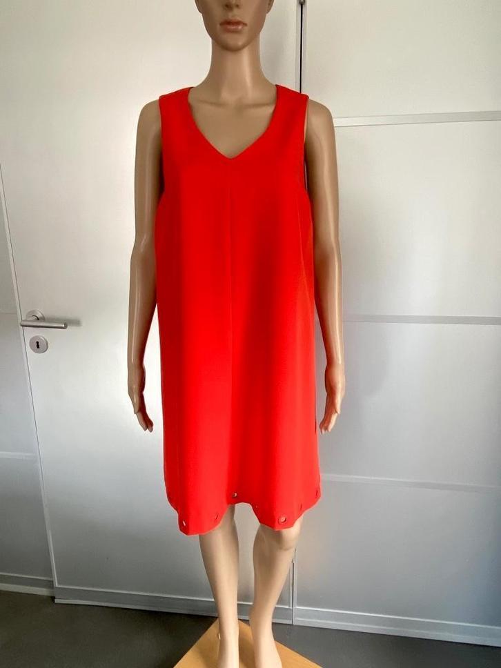 J437 Kocca maat M=38 jurk jurkje zomer rood, Kleding | Dames, Jurken, Zo goed als nieuw, Maat 38/40 (M), Rood, Knielengte, Ophalen of Verzenden