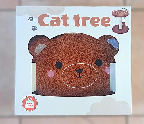 Leuk klein bruin krabpaaltje met speeltje - 25,5 x 28cm, Dieren en Toebehoren, Krabmeubelen, Krabpaal, Ophalen of Verzenden