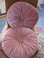 SoleVito * rond 40 cm * pompoen * roze * 2 x kussen voor ;, Ophalen of Verzenden, Gebruikt, Roze, Rond