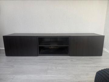 Ikea Besta tv meubel zwartbruin (moet zsm weg)