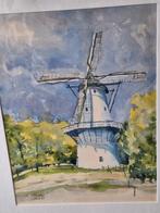 Aquarel molen van Deil. Afmeting 40 breed 50 cm hoog., Ophalen of Verzenden