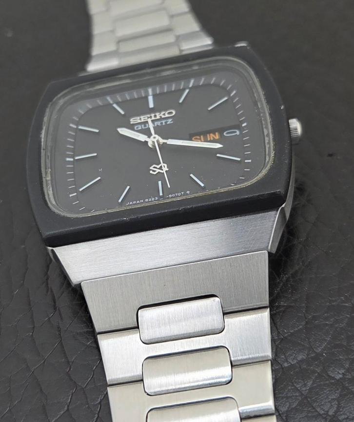 Seiko SQ TV-case vintage Quartz in zeer mooie staat, Sieraden, Tassen en Uiterlijk, Horloges | Antiek, Polshorloge, Seiko, Staal