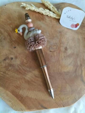 Nieuw • Kralenpen cadeautje 'Zwaan beschikbaar voor biedingen
