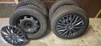 4x Michelin Alpine 6 Winterbanden 195/55 R16 met Velgen, Ophalen, Gebruikt, 16 inch, Banden en Velgen
