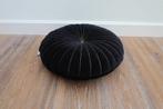 Rocaflor sierkussen fluweel rond 40 cm zwart goud, Huis en Inrichting, Ophalen of Verzenden, Zo goed als nieuw, Zwart, Rond
