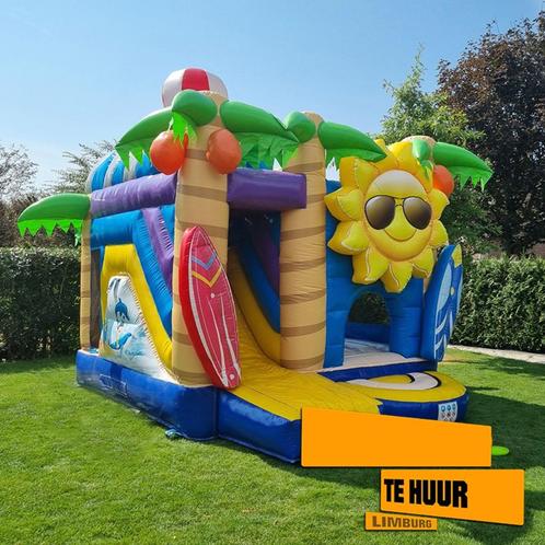 Springkussen Beach Party. (Te Huur), Hobby en Vrije tijd, Feestartikelen | Verhuur, Nieuw, Overige, Verzenden