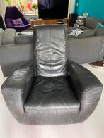 Zwart leren Longa van Gerard van den Berg tijdloos design, Huis en Inrichting, Fauteuils, Ophalen, Gebruikt, 75 tot 100 cm, Modern