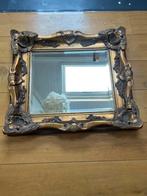 Antieke Spiegel met Gouden Lijst, Minder dan 50 cm, Gebruikt, Ophalen of Verzenden, Minder dan 100 cm