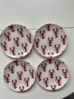 Fabienne Chapot Gebaksbordjes Kreeft (4), Keramiek, Nieuw, Ophalen of Verzenden, Bord(en)