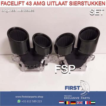 W257 C257 CLS43 CLS 53 AMG UITLAAT SIERSTUKKEN SET ZWART ORI beschikbaar voor biedingen