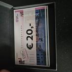 2x Hotel giftcard twv €20,-, Twee personen, 1 overnachting
