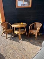 Rotan riet kinderstoel tafel, Tuin en Terras, Ophalen, Zo goed als nieuw, 2 zitplaatsen