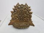 antieke messing brieven hoeder /servettenhouder met schelp, Antiek en Kunst, Ophalen of Verzenden