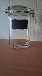 Nieuwe voorraad glazenpot met krijtvlak., Ophalen of Verzenden, Nieuw