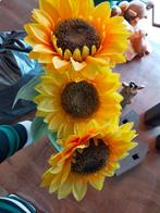 3 kunstbloemen zonnebloem, Ophalen of Verzenden, Zo goed als nieuw