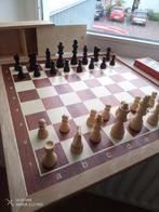 Schaakspel van hout 43 cm x 43 cm inclusief damstenen, Hobby en Vrije tijd, Gezelschapsspellen | Bordspellen, Een of twee spelers