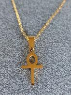 Egyptische Ankh Ketting, Ophalen of Verzenden, Nieuw, Goud, Overige materialen