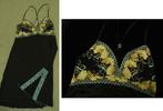 Zwart satijnen nachtjurkje met kant Stijlvol Sexy Lingerie, Ophalen of Verzenden, Zwart